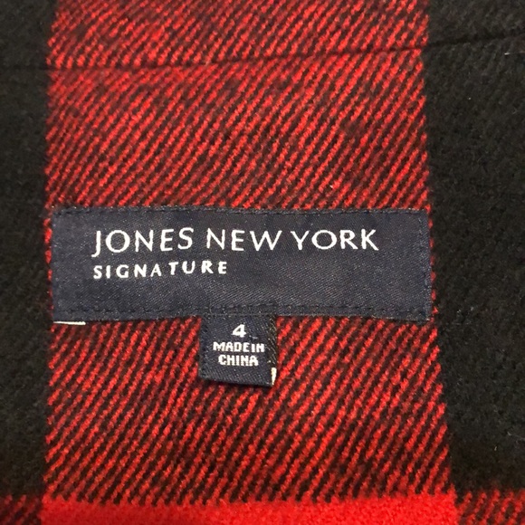 Jones New York Size 4 Plaid Blazer - Picture 4 of 7